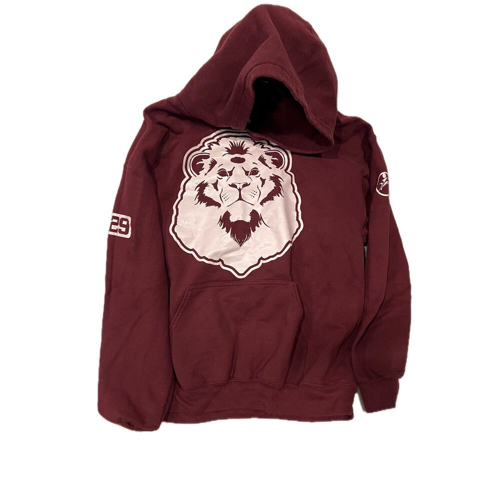 Gildan Vamargi Lanino Burgundy Lion Hoodie Mens L